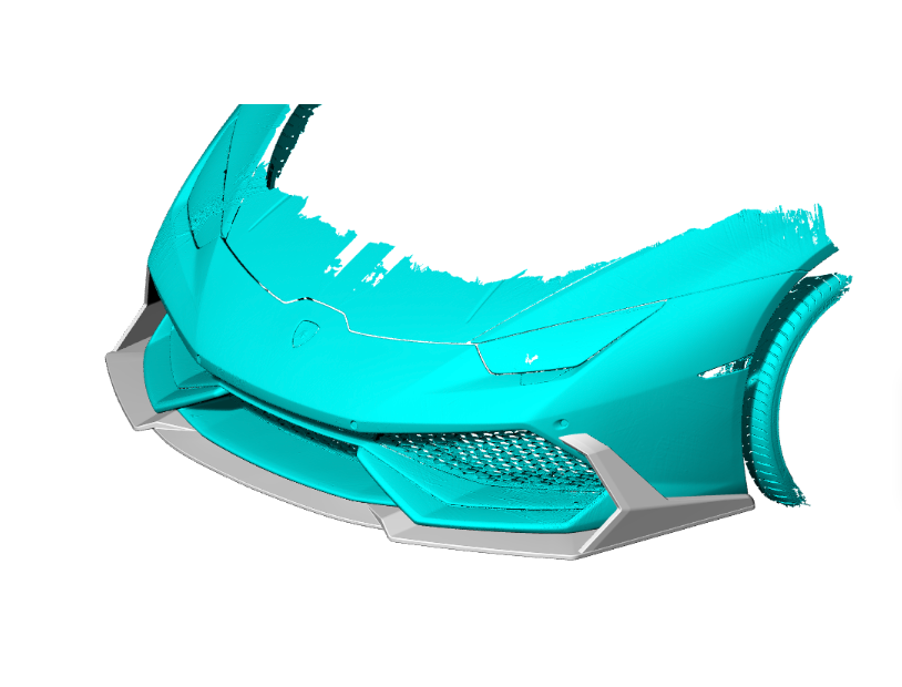 Lamborghini Huracan LP600 Front Splitter 3pc (Forged Carbon)